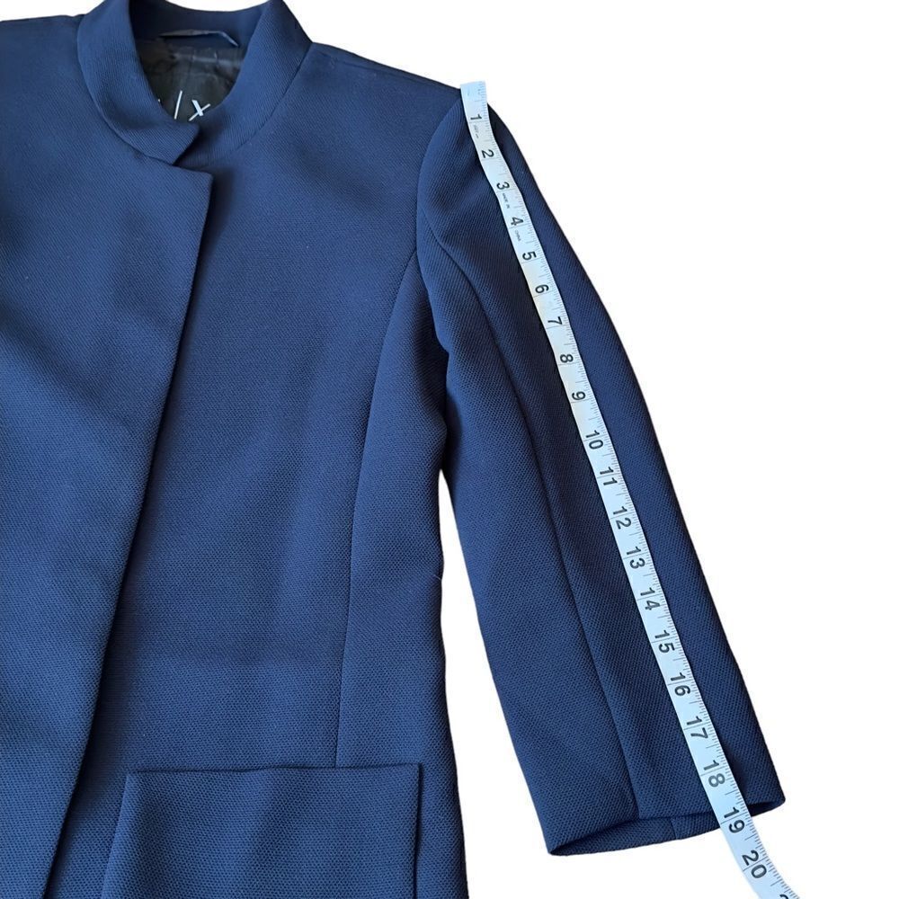 A/X Armani Exchange Round Collar Tunic Blazer Navy XSMALL - Picture 13 of 16